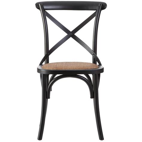 Home Styles French Countryside Rubbed Black Oak Dining Chair Set Of 2