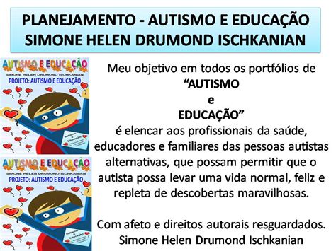 InclusÃo Autismo E EducaÇÃo Simone Helen Drumond Planejamento