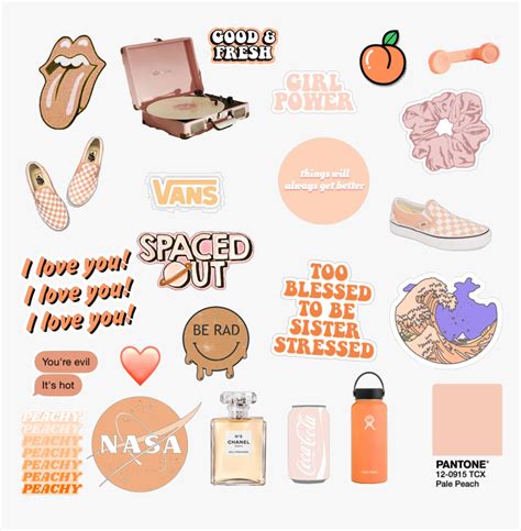 Aesthetic Stickers Printable Aesthetic Stickers Peach Aesthetic Vintage Vintage S S