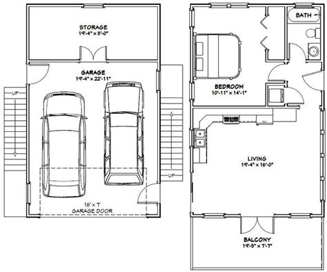 20x32 Tiny House 20x32h6e 808 Sq Ft Excellent Floor Plans