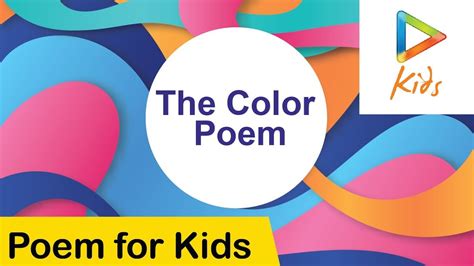 Teaching colors to kids is always an interesting thing to do. The Color Poem| Learn about Colors | Color Poem for Kids ...