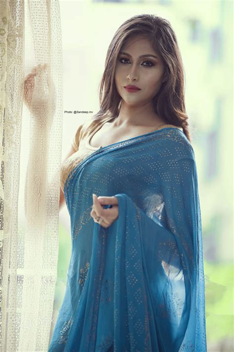 Sandeep Mv Saree Look Indian Women Most Beautiful Indian Actress