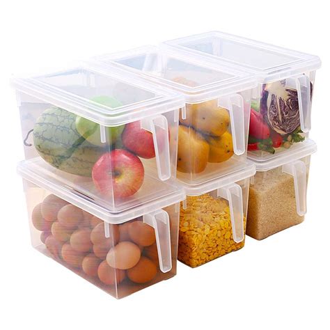 Buy Jiecikou Food Storage Containers With Lids And Handle Fridge Bins