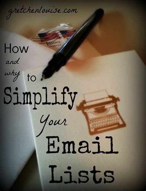 How And Why To Simplify Your Email Lists Gretchen Louise