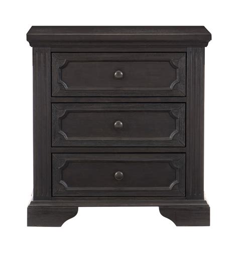 Bolingbrook Woodwood Veneer Nightstand Wire Brushed Charcoal By