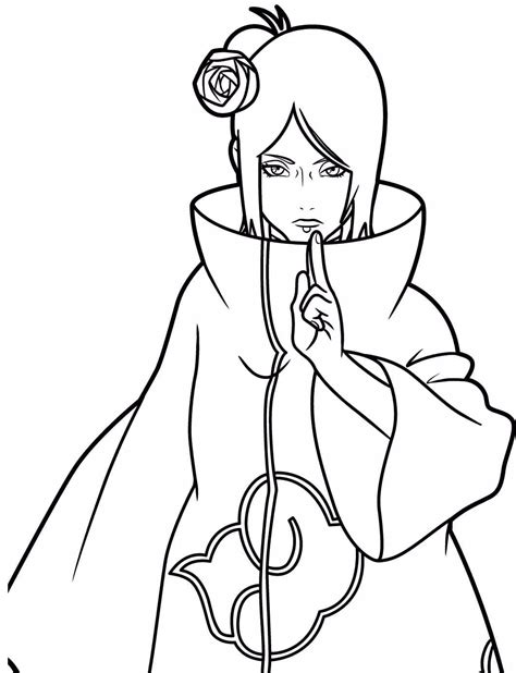 Konan Del Anime Naruto Coloring Pages Akatsuki Coloring Pages Porn Sex Picture