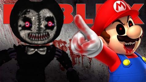 Marioexe Vs Monster Bendy Roblox Adventure Roblox Gameplay Youtube