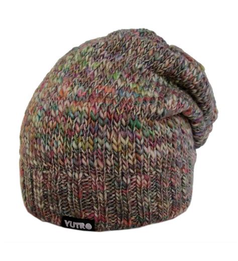 Womens Slouchy Fleece Lined 100 Merino Wool Knitted Winter Beanie Hat