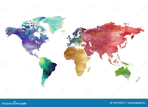 High Resolution Watercolor World Map Desktop Wallpaper Buy Blue