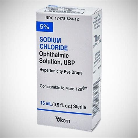 Akorn Usp 5 Sodium Chloride Ophthalmic Solution 05 Fluid Ounce Ebay