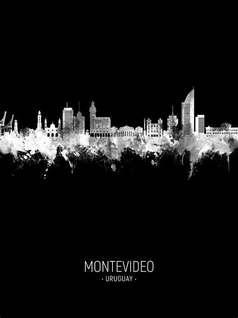 Montevideo Skyline Uruguay 79 Digital Art By Michael Tompsett Pixels
