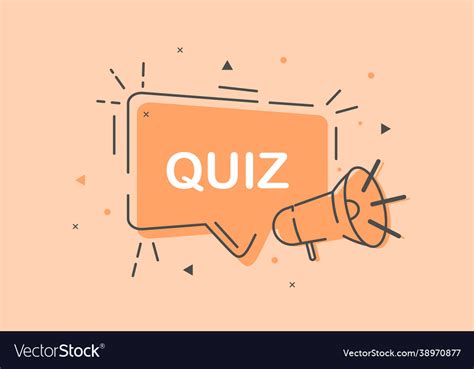 Cute Quiz Icon Symbol On Pastel Orange Background Vector Image