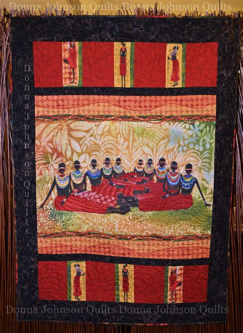 Maasai Women Quilt Made By Donna Johnsonpanel By Julia Cairns African