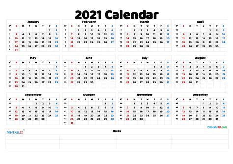 Free Printable 2021 Yearly Calendar With Week Numbers 21ytw138