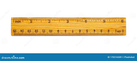 Six Inch Ruler Stock Image Image Of Small Flat Isolated 170316509
