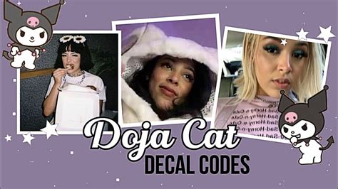 ROBLOX Doja Cat Decal Codes YouTube