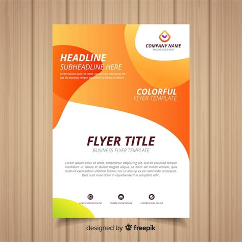 Free Vector Abstract Business Flyer With Colorful Style