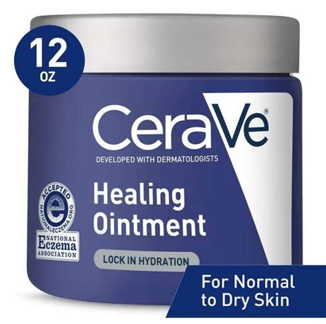 Cerave Healing Ointment With Petrolatum For All Skin Types 12 Oz
