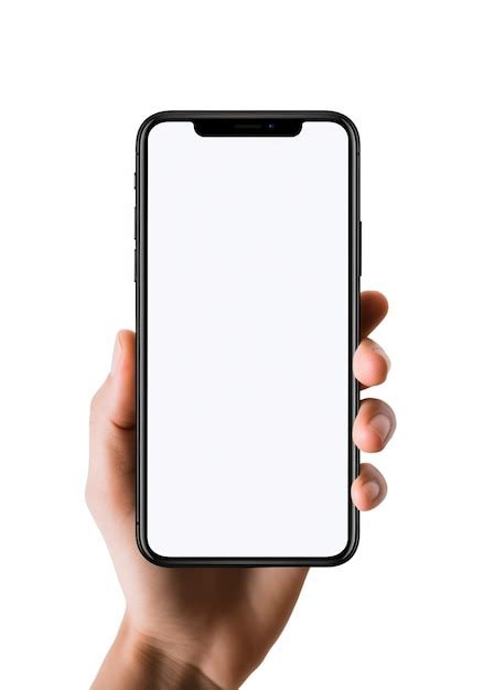 Premium Ai Image A Hand Holding A Phone With A Blank Screen