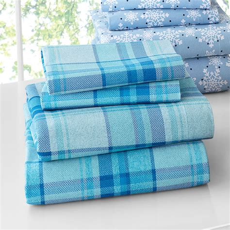 Brylanehome® Studio Cotton Print Flannel Sheet Set Bedding Brylane Home