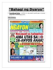 Lifestyle Sa Dyaryo Tagalog Mga Bahagi Ng Pahayagan C Vrogue Co