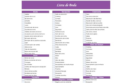 Excel Lista De Bodas Plantillas Excel