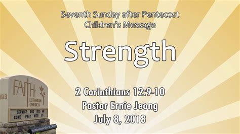 2 corinthians 12:10 treasury of scripture knowing. Children's Message: Strength (2 Corinthians 12:9-10) - YouTube