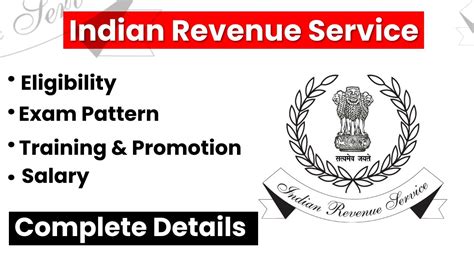 Irs Indian Revenue Service Training Promotion Career All