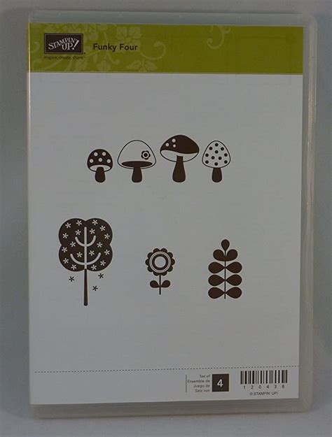 Stampin Up Funky Four Set Of Decorative Rubber Stamps Retired Amazon Ca Home