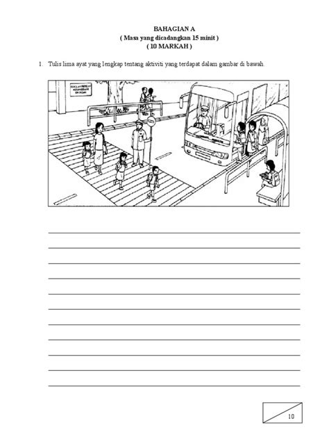 Kertas soalan ini mengandungi 3 bahagian iaitu bahagian a, bahagian b dan bahagian c. Soalan BM Bahasa Melayu Penulisan Tahun 5