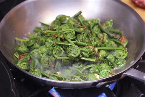 The Butcher And The Baker Recipe Sauteed Fiddlehead Ferns
