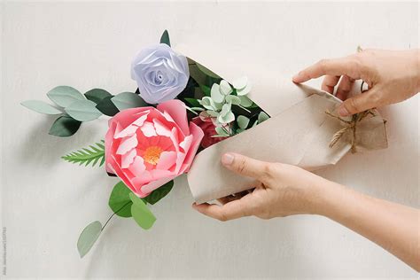 Wrapping Paper Flowers Bouquet By Stocksy Contributor Alita Stocksy