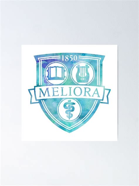 University Of Rochester Meliora Logo In White Poster By Svargasg Redbubble