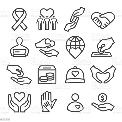 Charity Icon Line Series Stock Illustration Download Image Now A