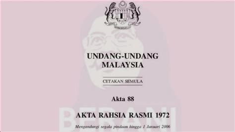 Akta 88 akta rahsia rasmi 1972 mp3 & mp4. #MalaysiaBaharu: Akta Rahsia Rasmi sudah tidak terpakai ...