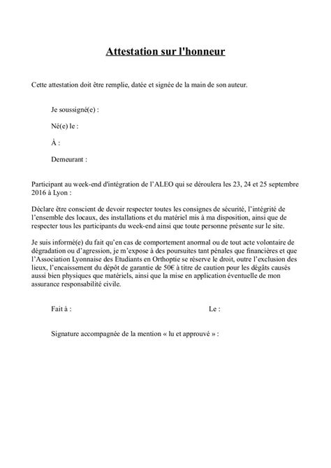 PDF ATTESTATION SUR L HONNEUR Je soussigné e Nom PDF Télécharger