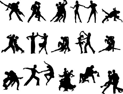 Ballroom Dancing Svg Silhouette Stencil Cricut People Dancer Etsy
