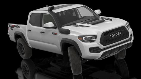 Toyota Tacoma Trd Pro Super White 2021 Rigged 3d 모델 149 Max Free3d