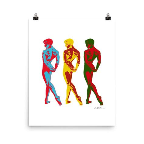 Male Nude Print Queer Art Poster Tasteful Male Nude Etsy