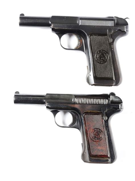 C Lot Of 2 Savage Arms Model 1907 Semi Automatic Pistols