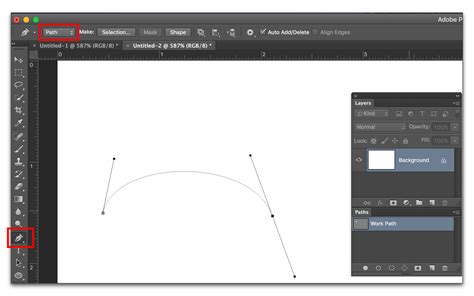 There are more than a few ways of doing it: Solved: Photoshop CC 2015: How To Create A Curved Line Wi ...