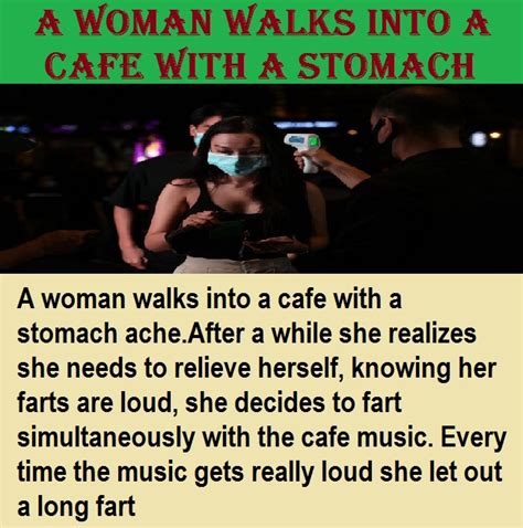 A Woman Walks Into A Cafe With A Stomach Funny Jokes And Story Humor Funny Jokes And Story
