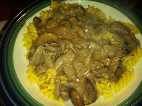 Because the beef is already cooked, you're that much closer to getting dinner on. Leftover Beef=Stroganoff - Putting It All On The Table