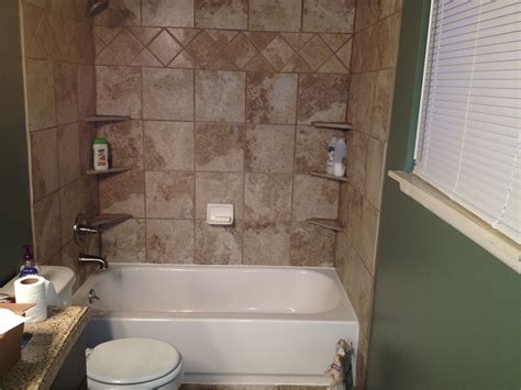 If you really need to tile your bathtub surround, yet you don't have the budget, then there is actually nothing to worry about. Shower Tub Surround White Tile Advice