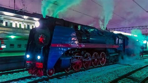 Railway Soviet Steam Locomotive P36 Паровоз П36 Youtube