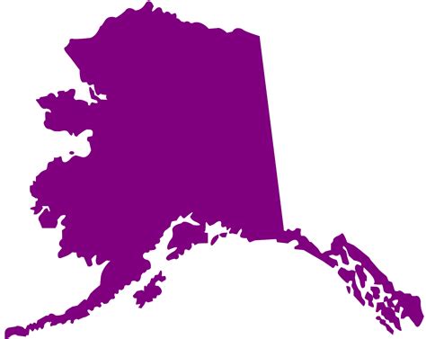 The state of alaska is bounded by the arctic ocean on the. Alaska Map Silhouette | Free vector silhouettes