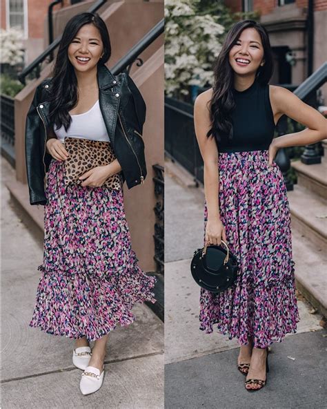 Two Ways To Wear A Floral Maxi Skirt Skirt The Rules Nyc Style Blogger