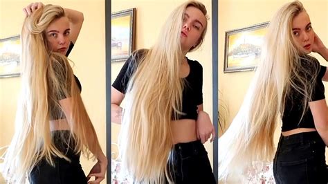 realrapunzels long blonde hair dancing preview youtube