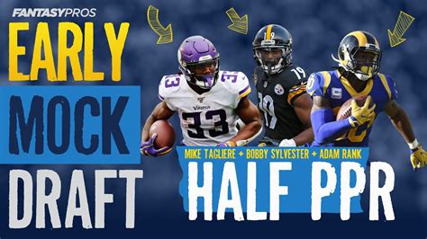 This week's mock draft sets its sights on the fourth overall selection, and if you are new to this weekly series, i'll give you a quick run down. Early Fantasy Football Half-PPR Mock Draft w/ Adam Rank ...