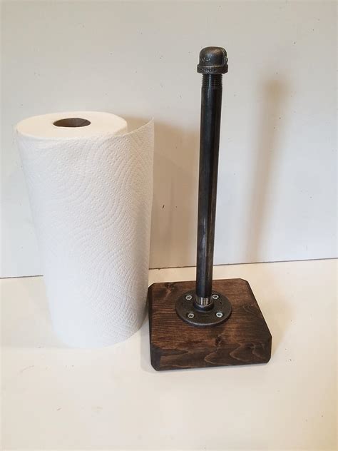 Rebar Paper Towel Holder Freestanding Modern Rustic Industrial Design Kitchen Dining Kitchen